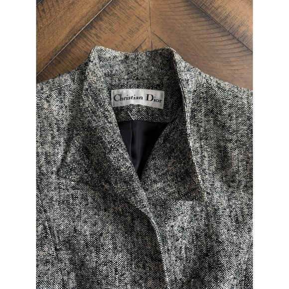 Vintage Christian Dior 3-Piece Silk Suit Set Blazer Skirt Pants Size 16 - Picture 3 of 16